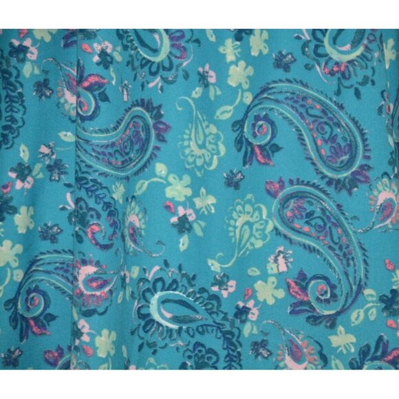 Woman Within Women's Floral Paisley Tunic Blouse Plus Size1X V-Neck 3/4 Sleeve - Picture 9 of 12